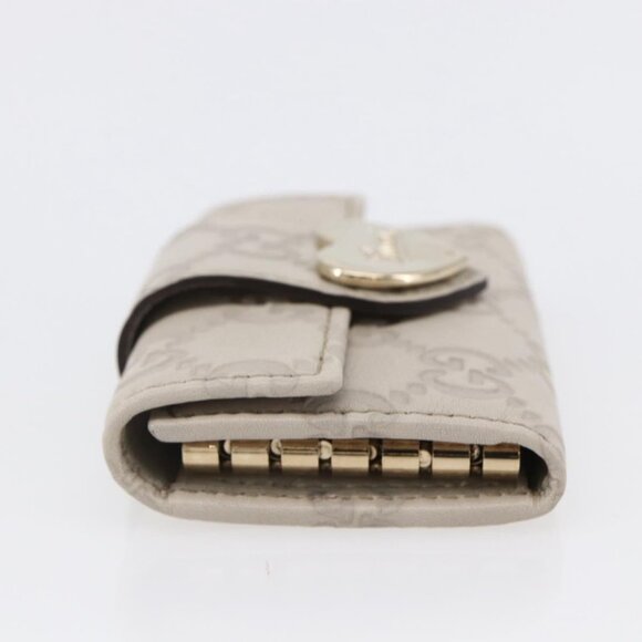 GUCCI Guccissima GG Canvas Key Case Leather White Auth - Picture 4 of 16